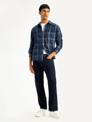 Men's 512 Navy Blue Slim Tapered Fit Mid Rise Jeans LEVI'S