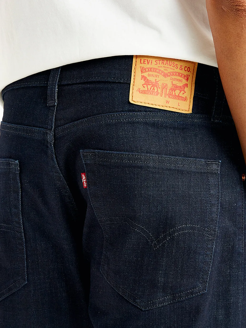 Men's 512 Navy Blue Slim Tapered Fit Mid Rise Jeans LEVI'S