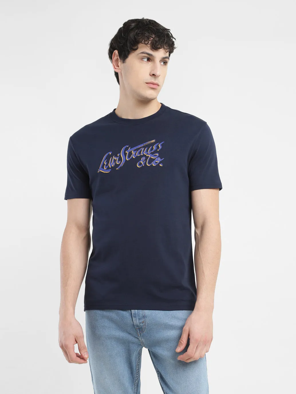 Men's Brand Logo Crew Neck T-shirt LEVI'S