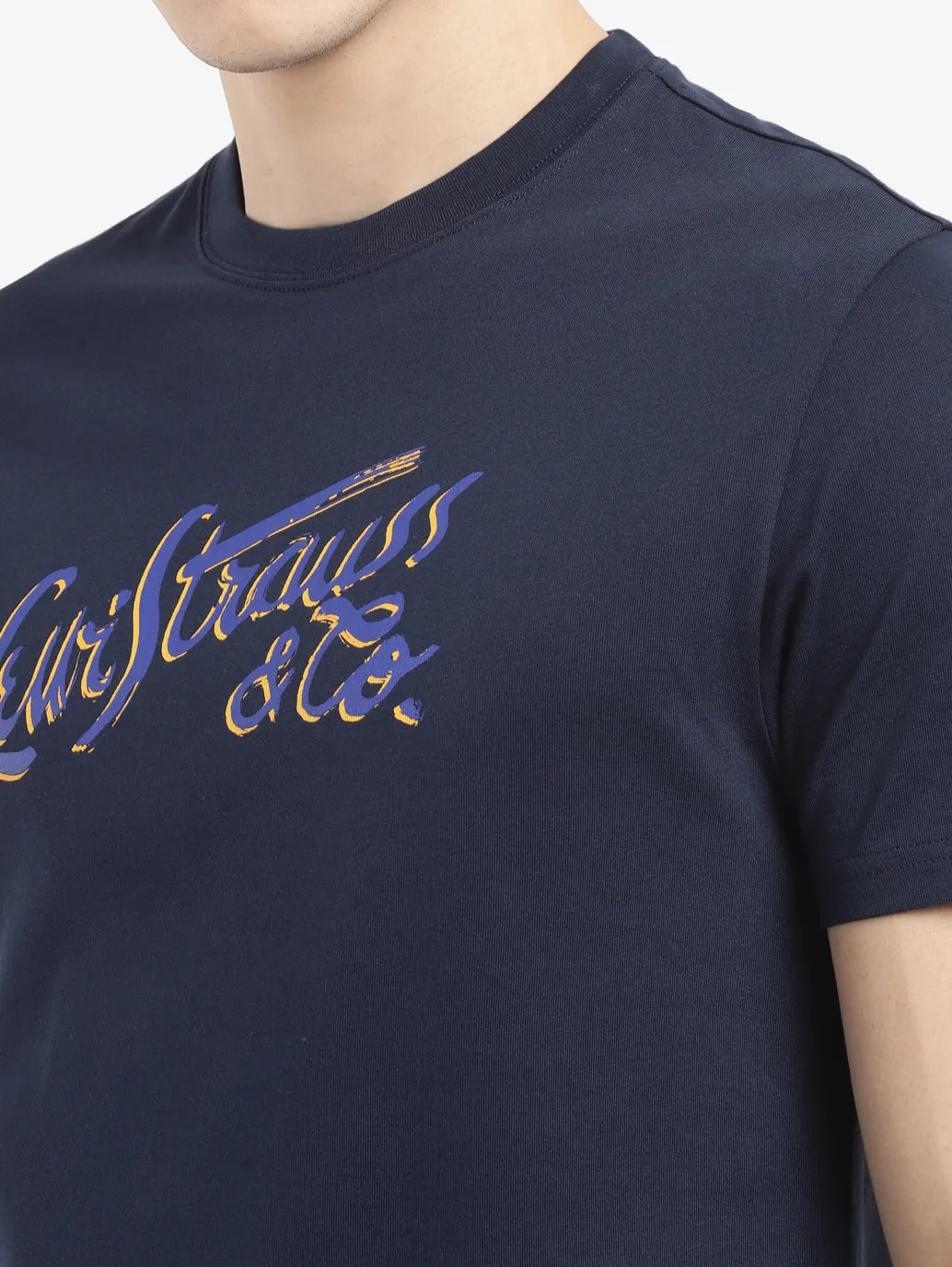 Men's Brand Logo Crew Neck T-shirt LEVI'S