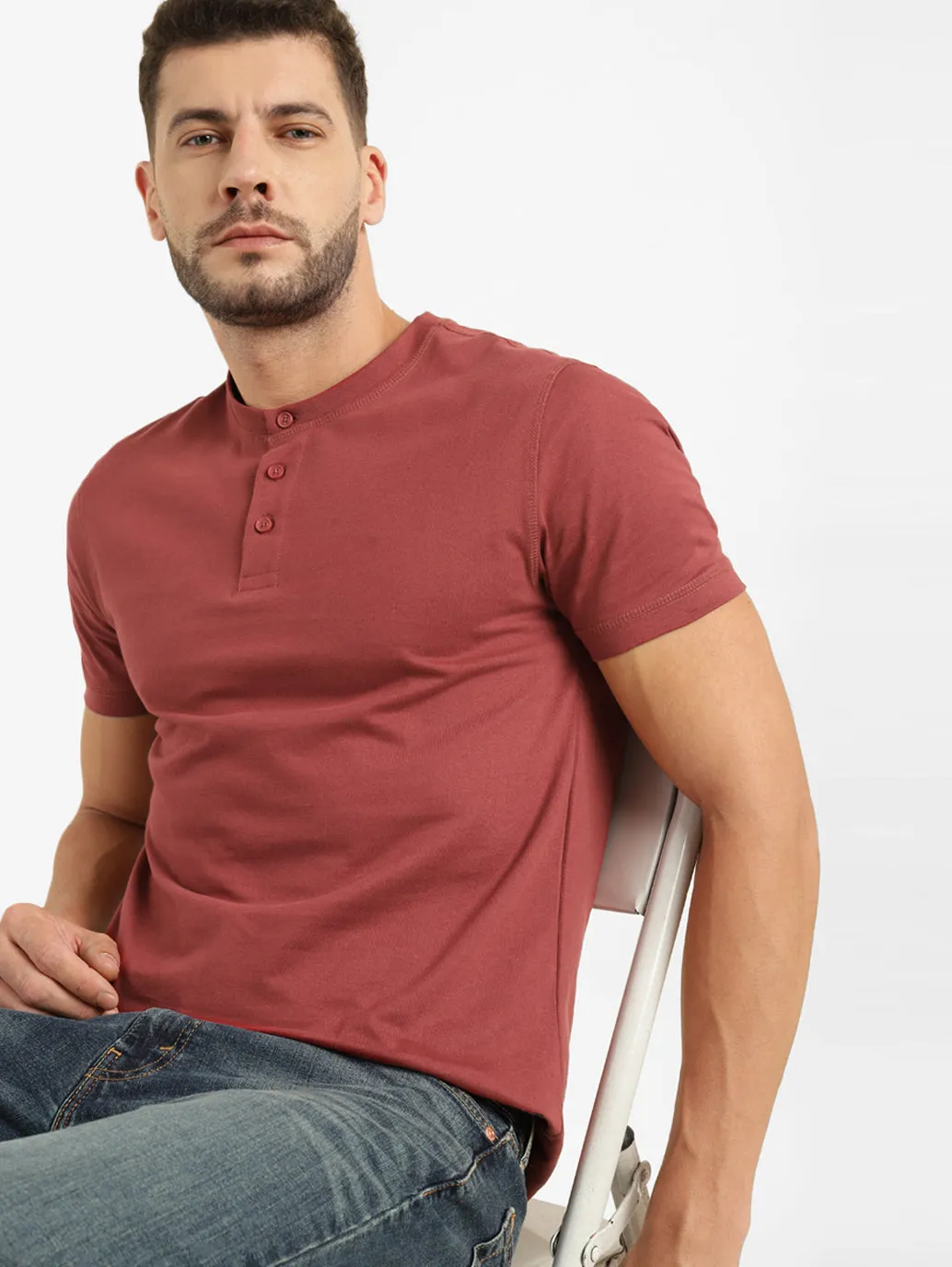 Men's Solid Henley T Shirt LEVI'S