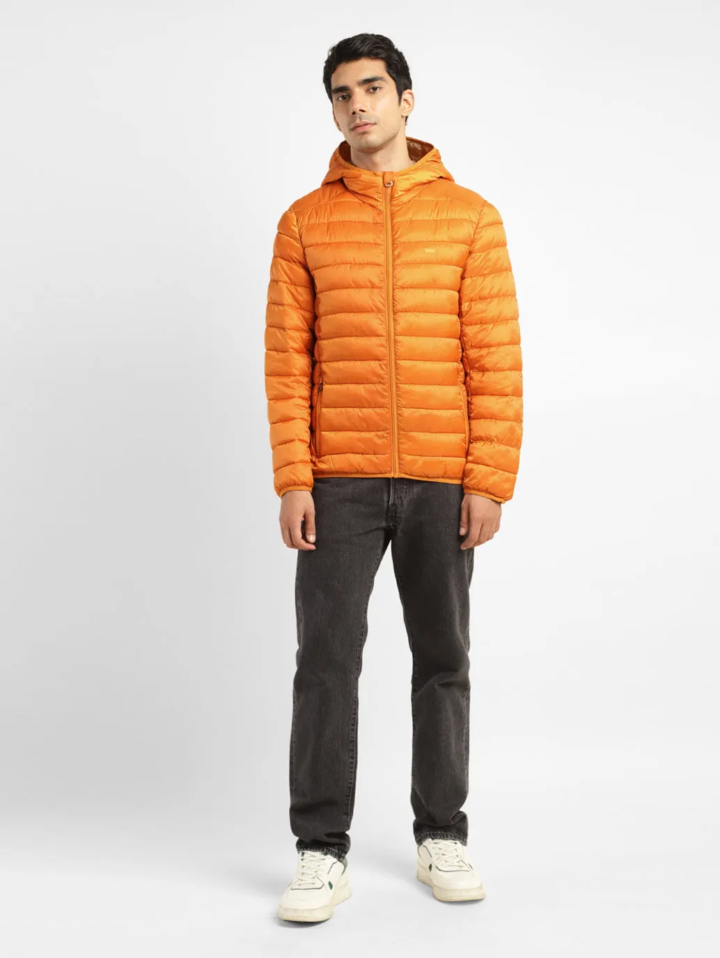 Men's Solid Orange Quilted Jacket LEVI'S