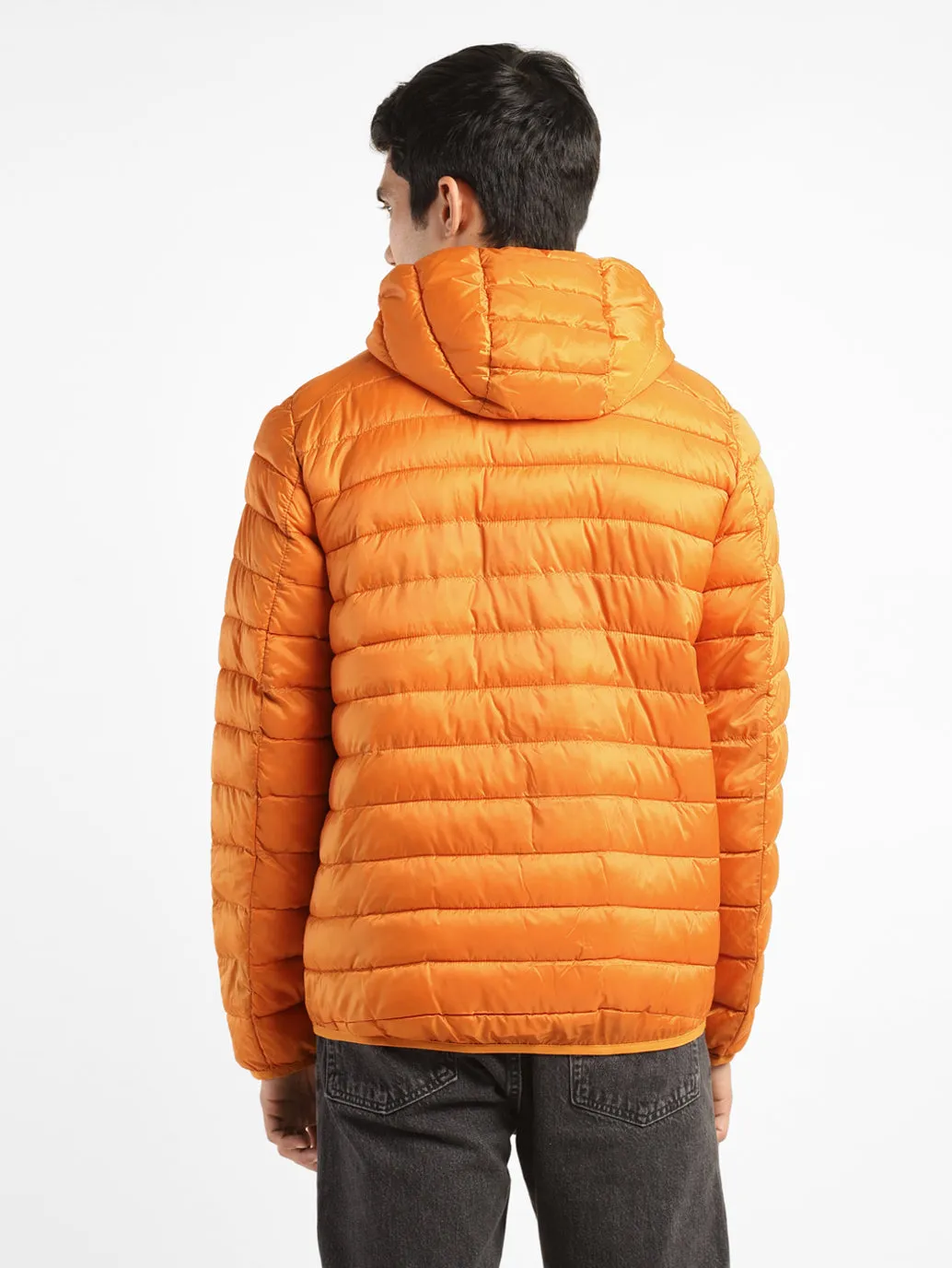 Men's Solid Orange Quilted Jacket LEVI'S