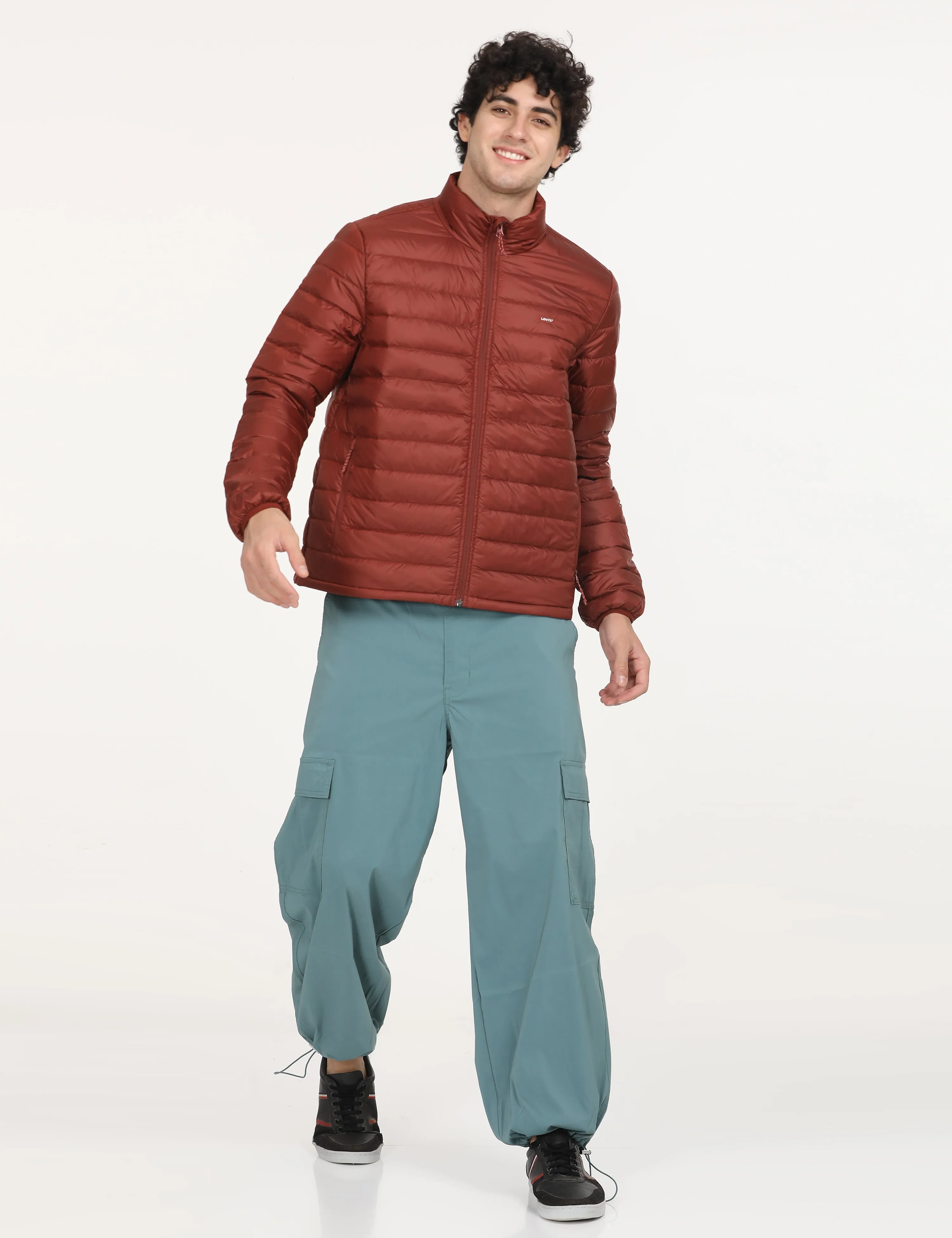 Men's Solid Red Quilted Jacket LEVI'S