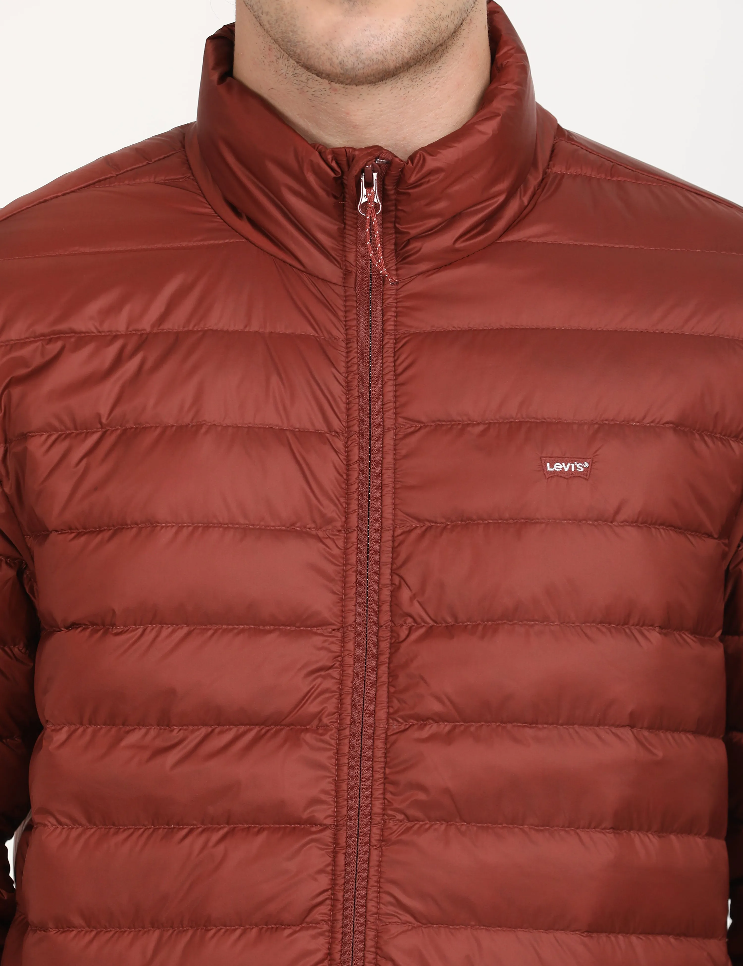Men's Solid Red Quilted Jacket LEVI'S