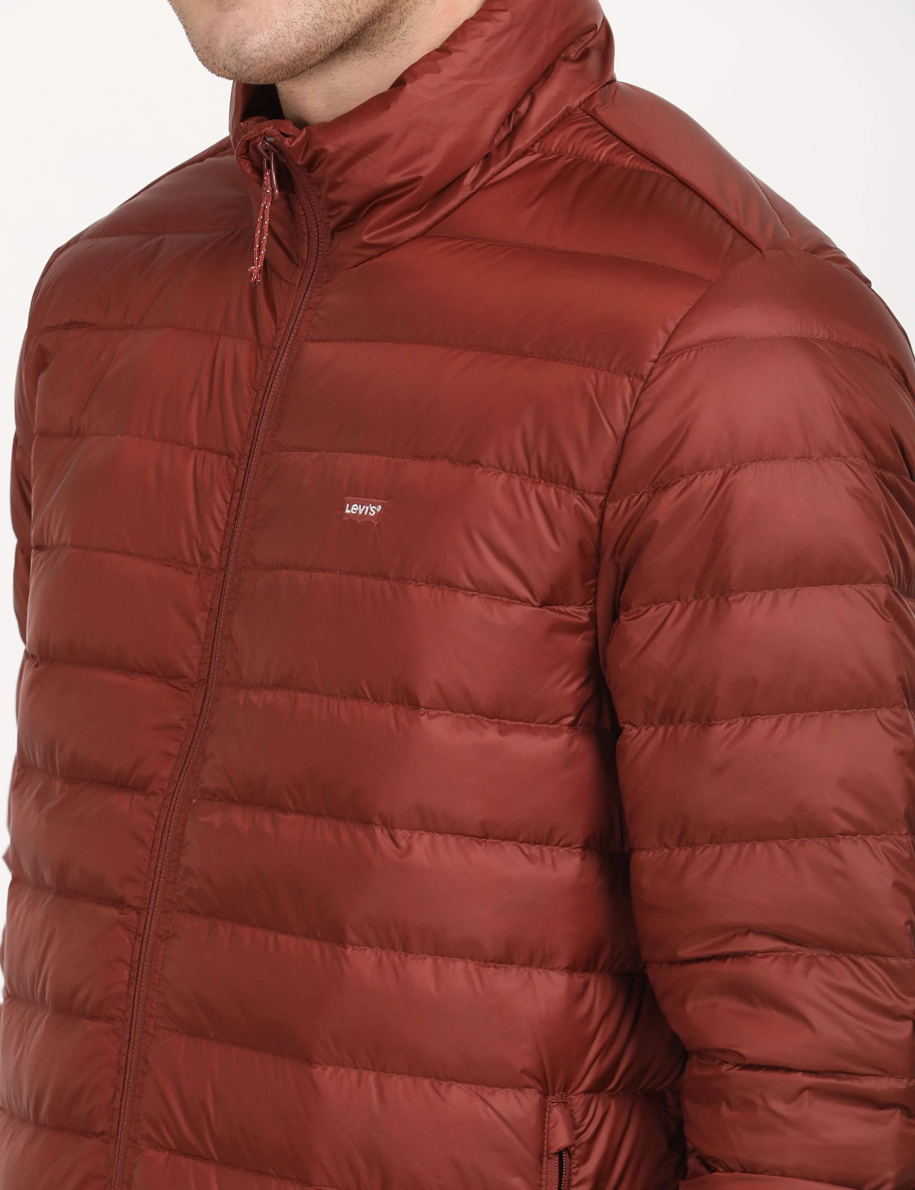 Men's Solid Red Quilted Jacket LEVI'S