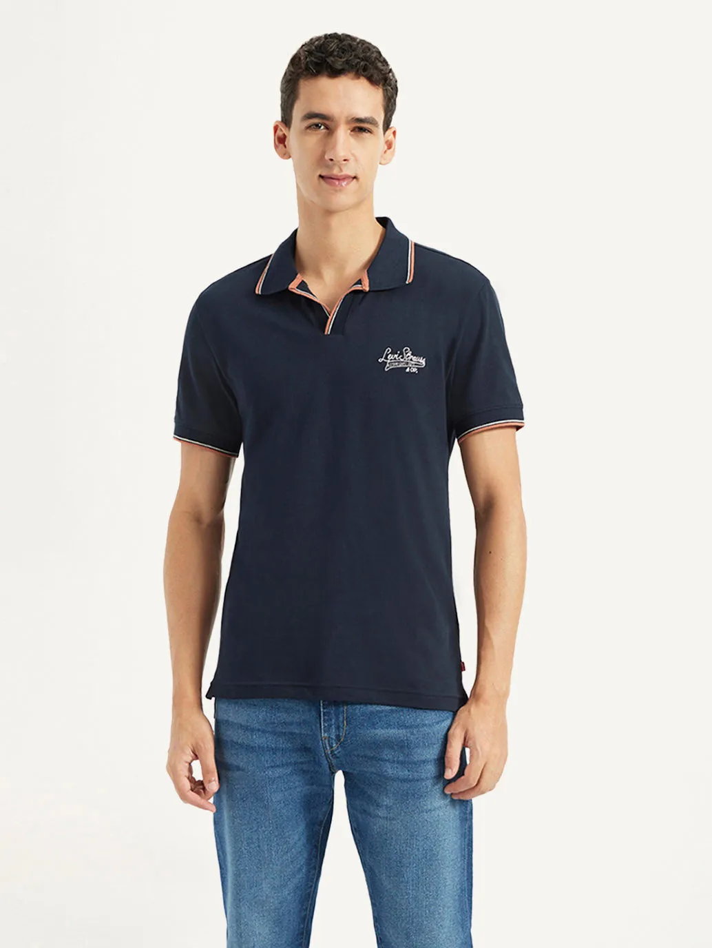 Men's Solid Slim Fit Polo T-shirt LEVI'S