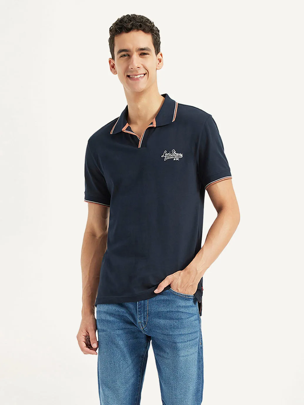 Men's Solid Slim Fit Polo T-shirt LEVI'S