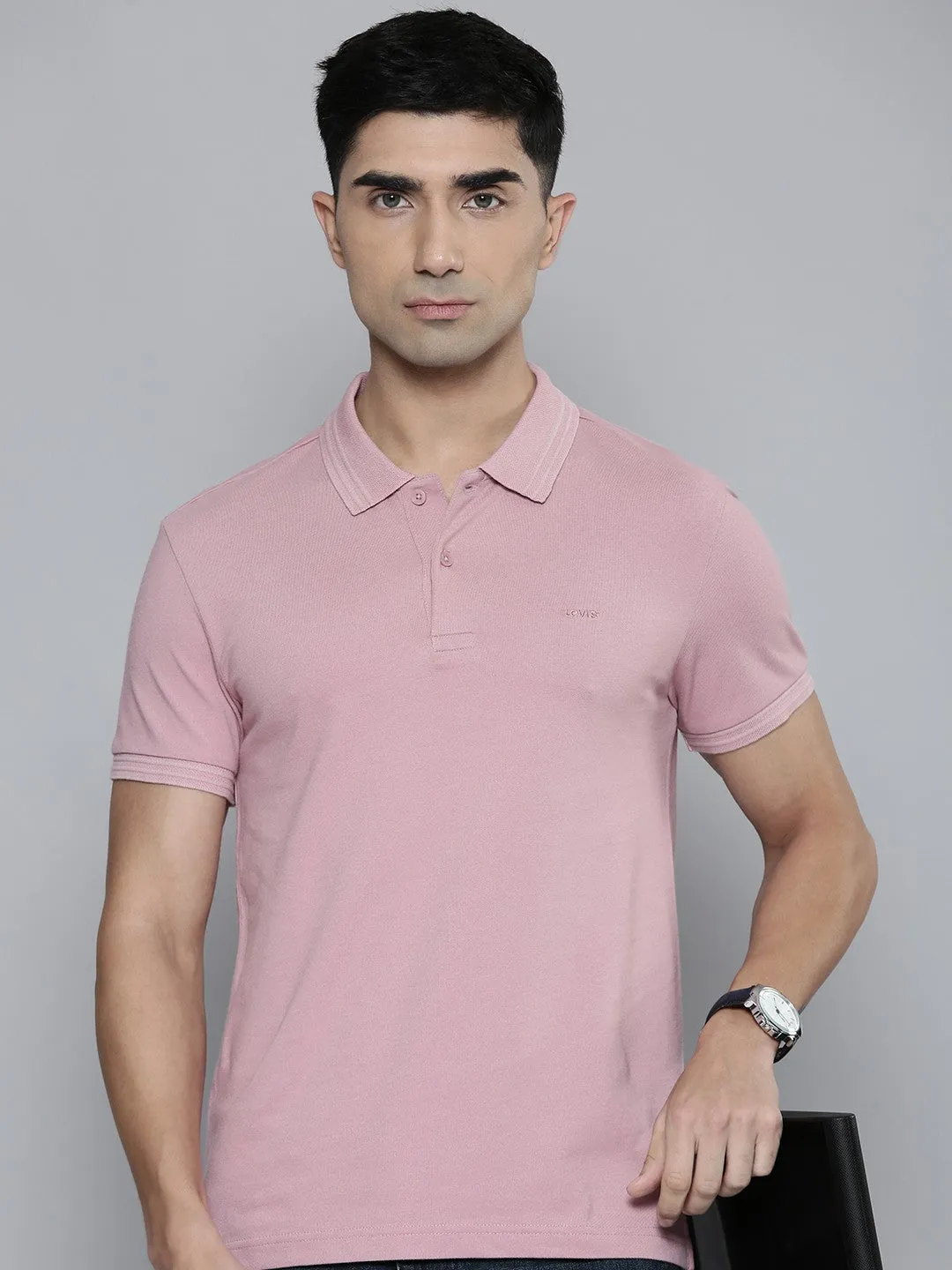 Men's Solid Slim Fit Polo T-shirt LEVI'S