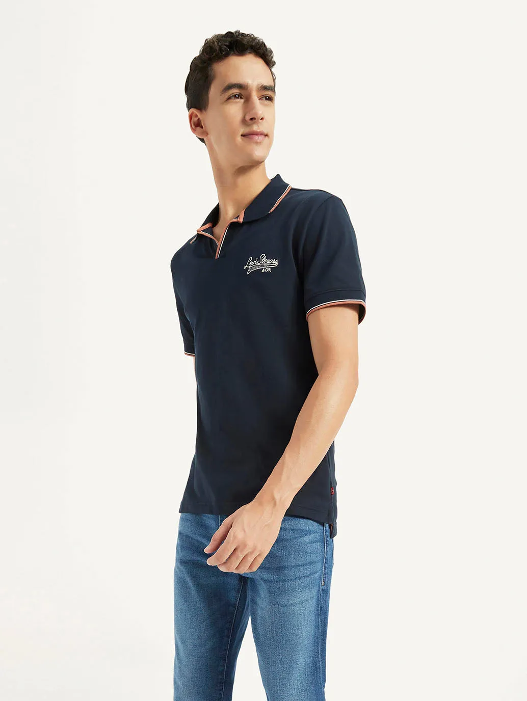 Men's Solid Slim Fit Polo T-shirt LEVI'S
