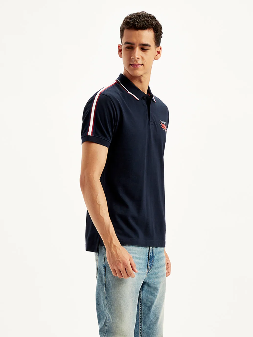 Men's Solid Slim Fit Polo T-shirt LEVI'S