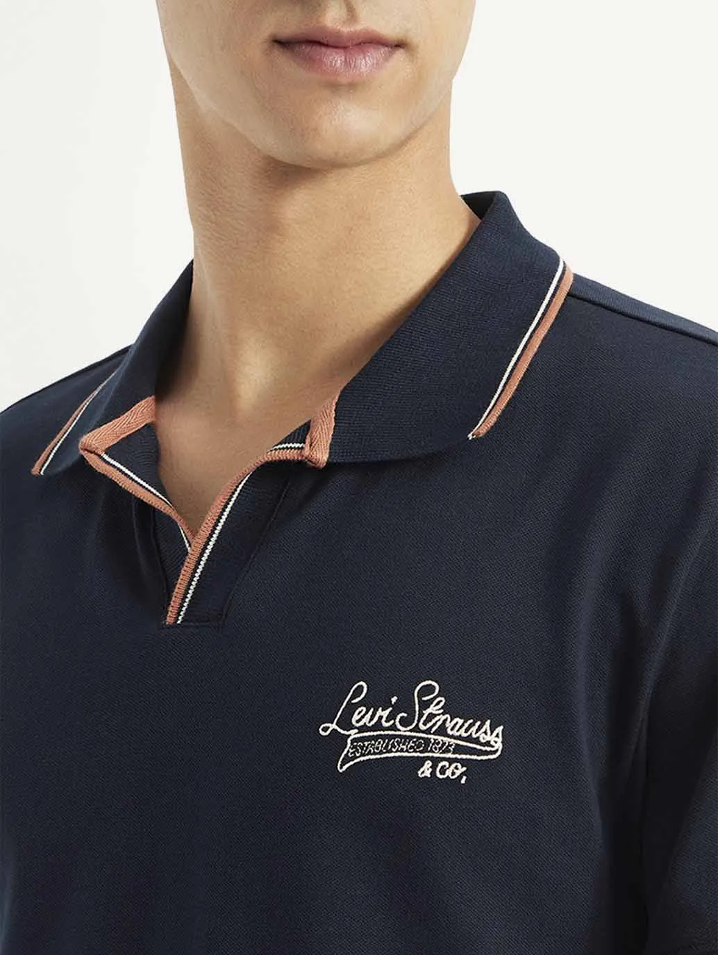 Men's Solid Slim Fit Polo T-shirt LEVI'S