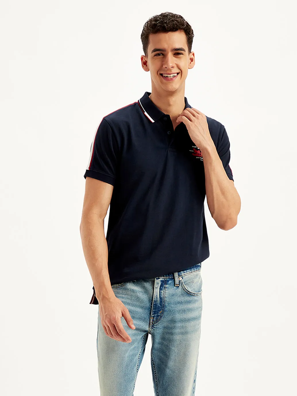 Men's Solid Slim Fit Polo T-shirt LEVI'S