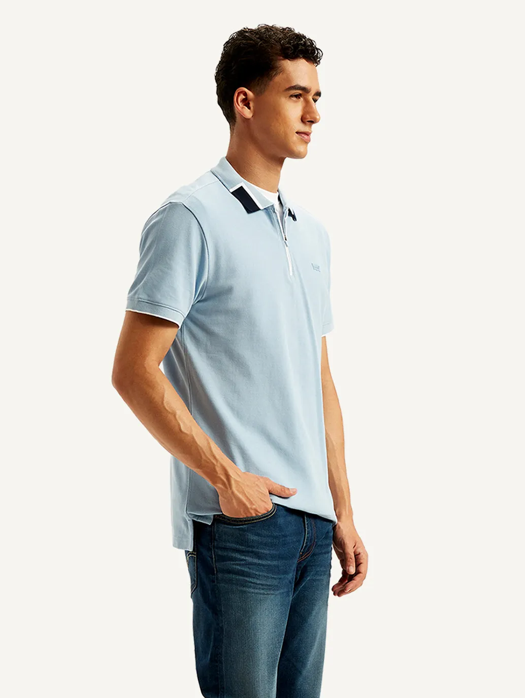 Men's Solid Slim Fit Polo T-shirt LEVI'S