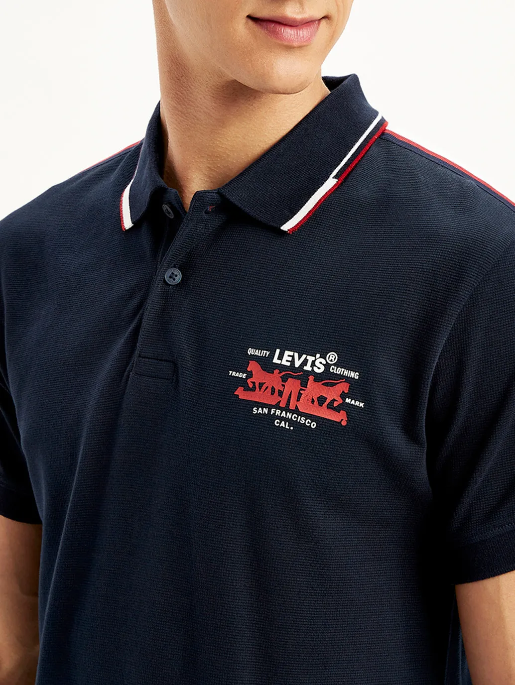 Men's Solid Slim Fit Polo T-shirt LEVI'S