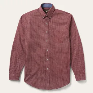 Micro Print Button-Front Shirt -STETSON
