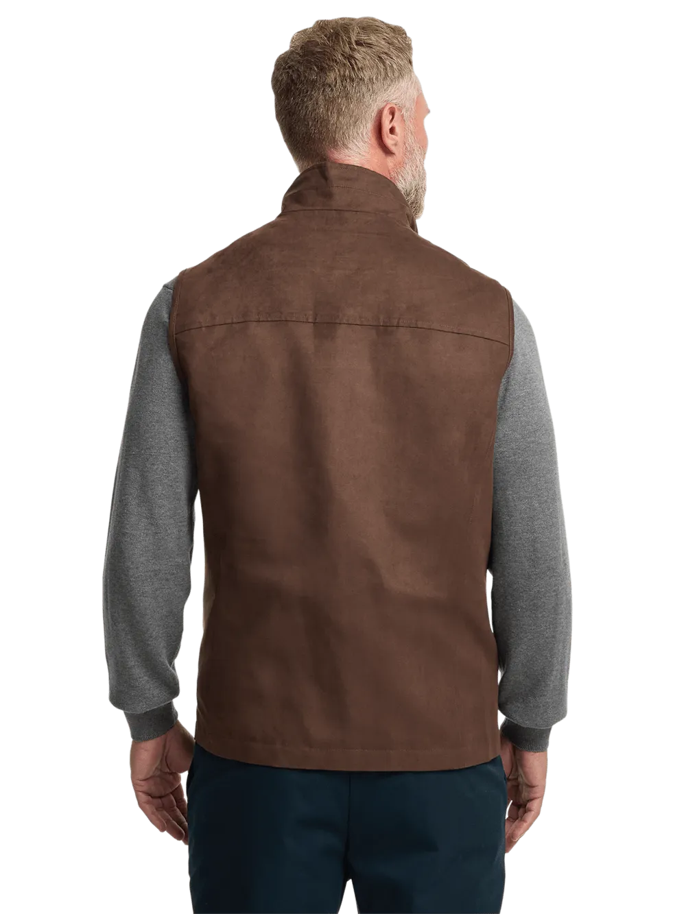 Microsuede Vest - Brown
