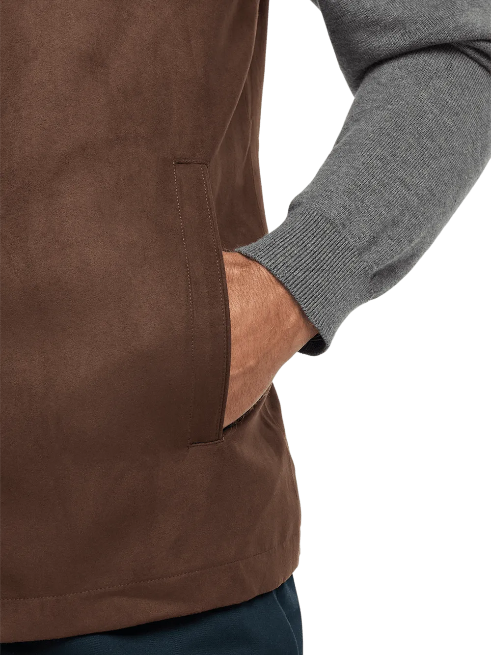 Microsuede Vest - Brown