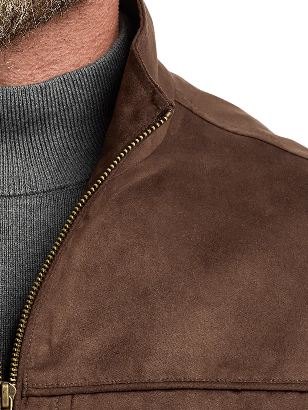 Microsuede Vest - Brown