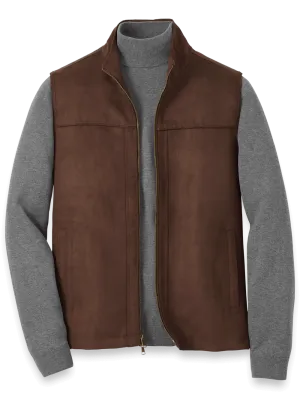 Microsuede Vest - Brown