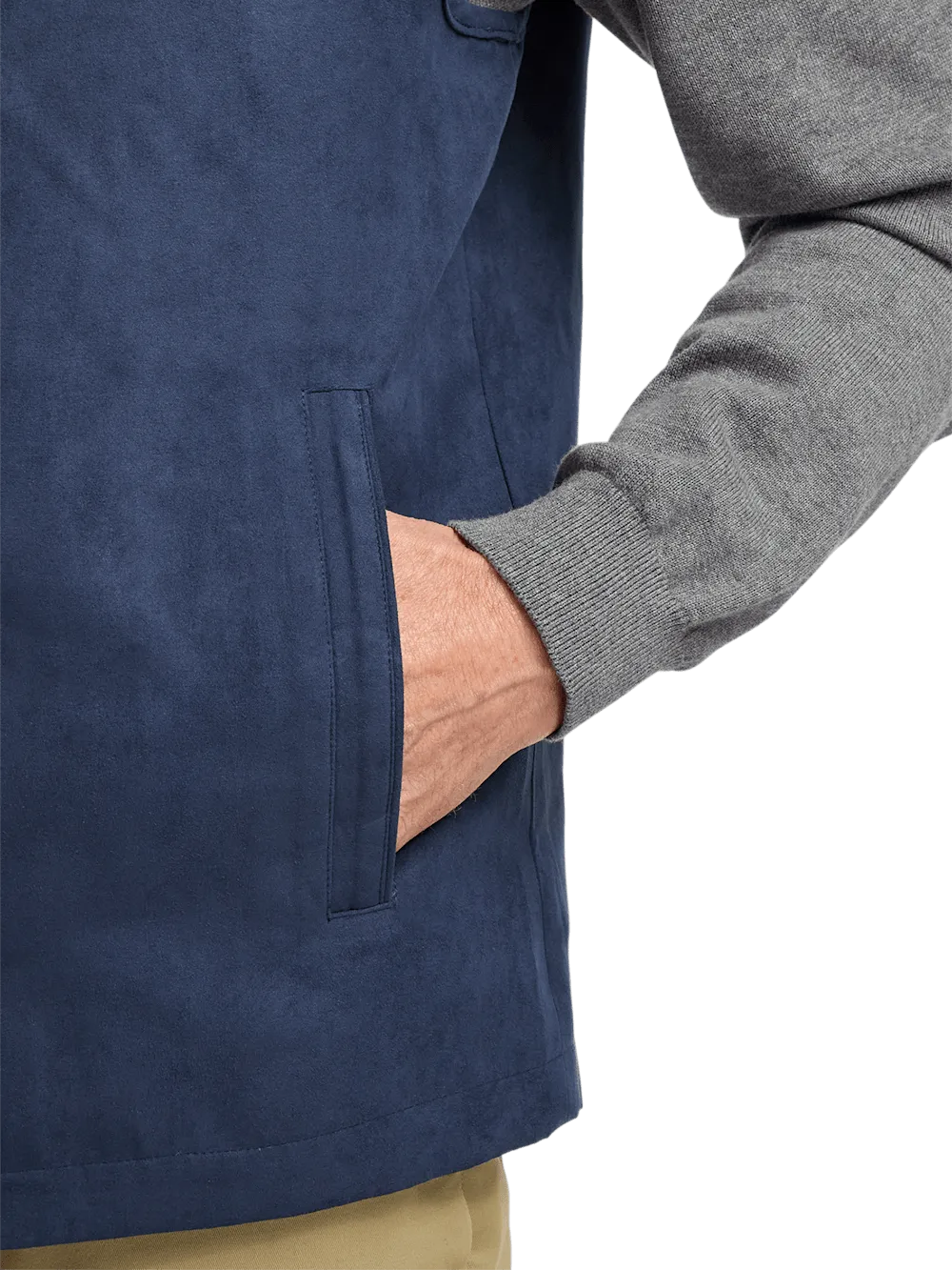 Microsuede Vest - Navy