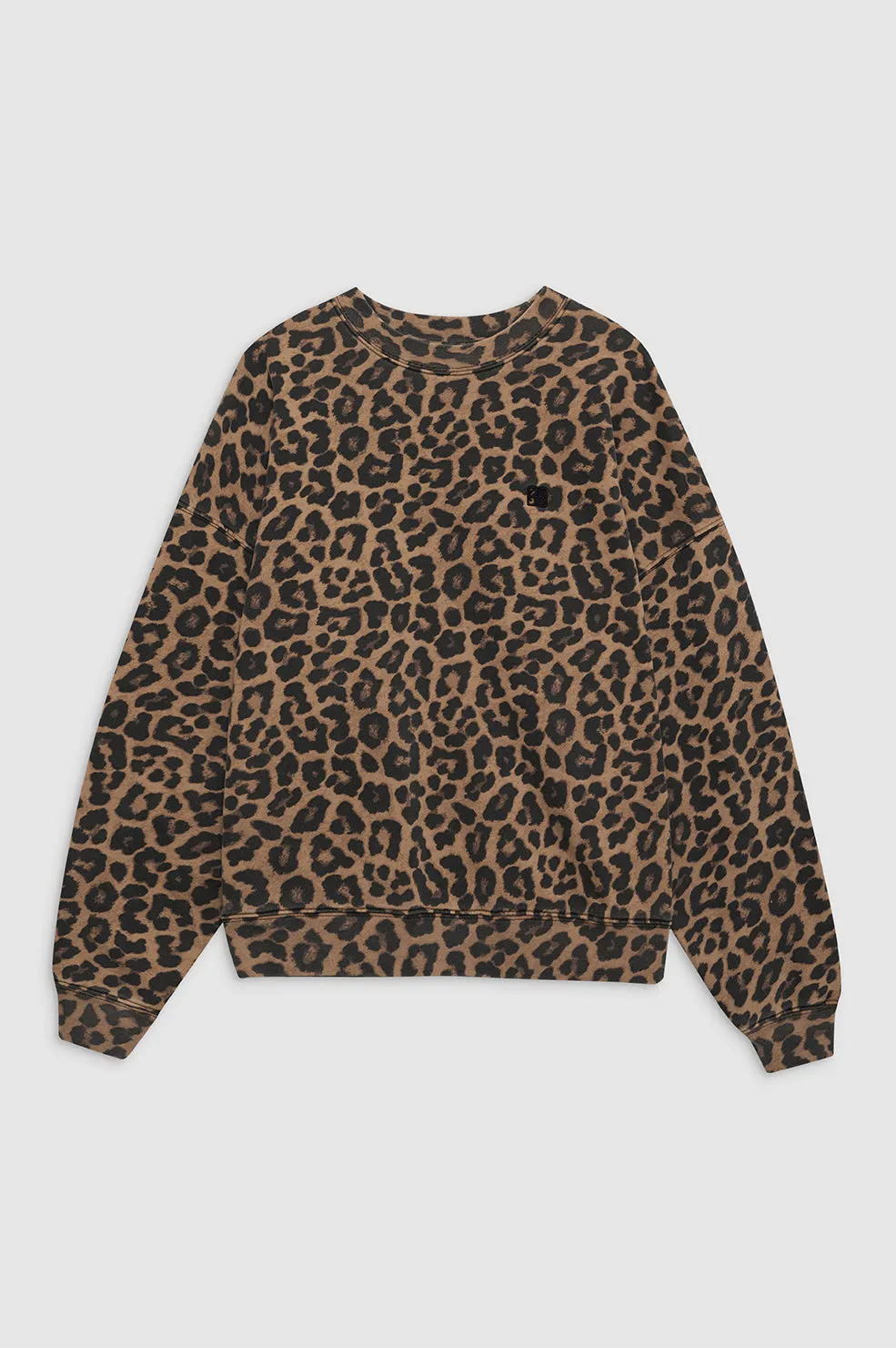 Miles Sweatshirt - Black And Brown Leopard -ANINE BING
