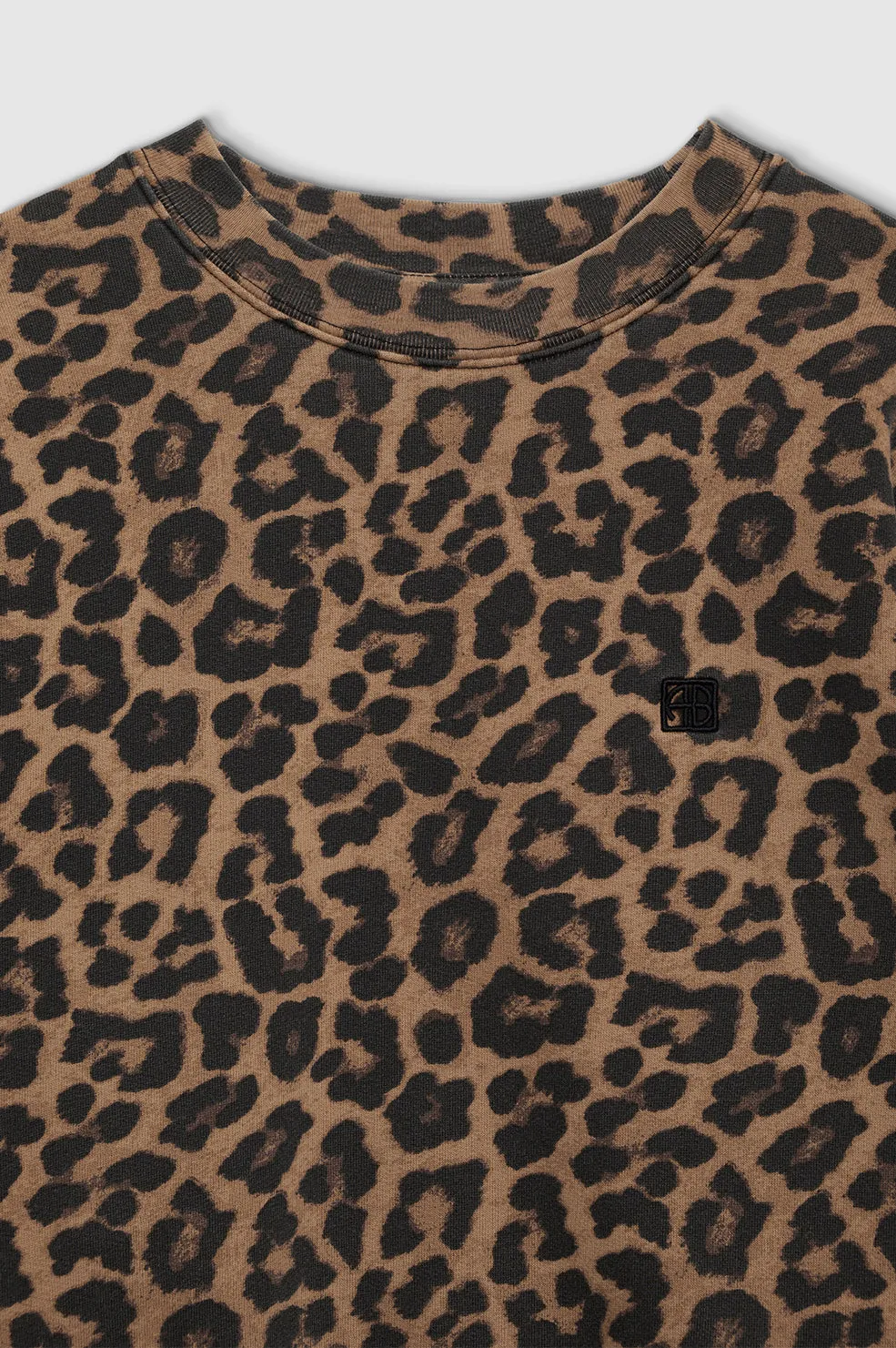 Miles Sweatshirt - Black And Brown Leopard -ANINE BING