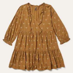 Mojave Longhorn Print Dress -STETSON