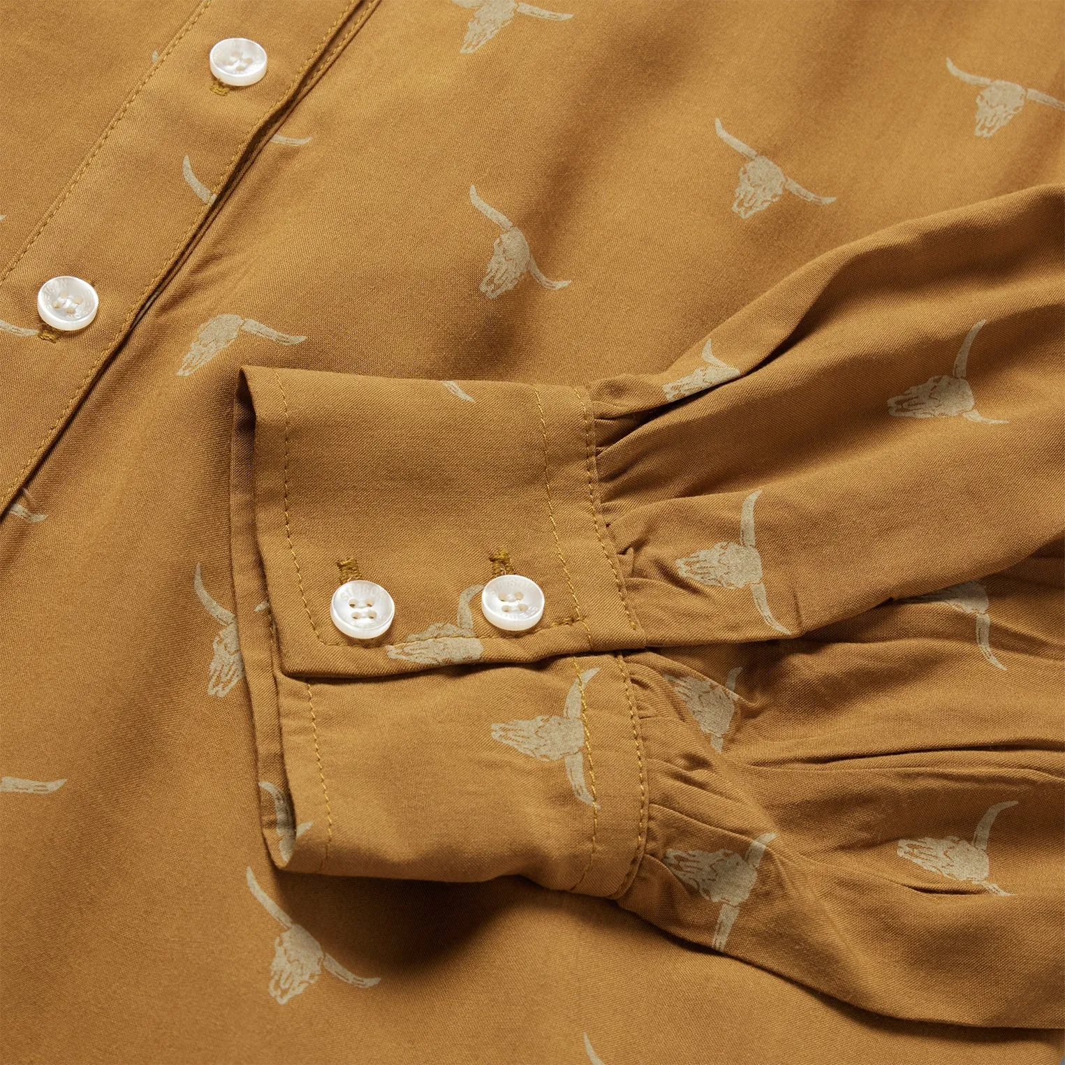 Mojave Longhorn Print Poet Blouse -STETSON
