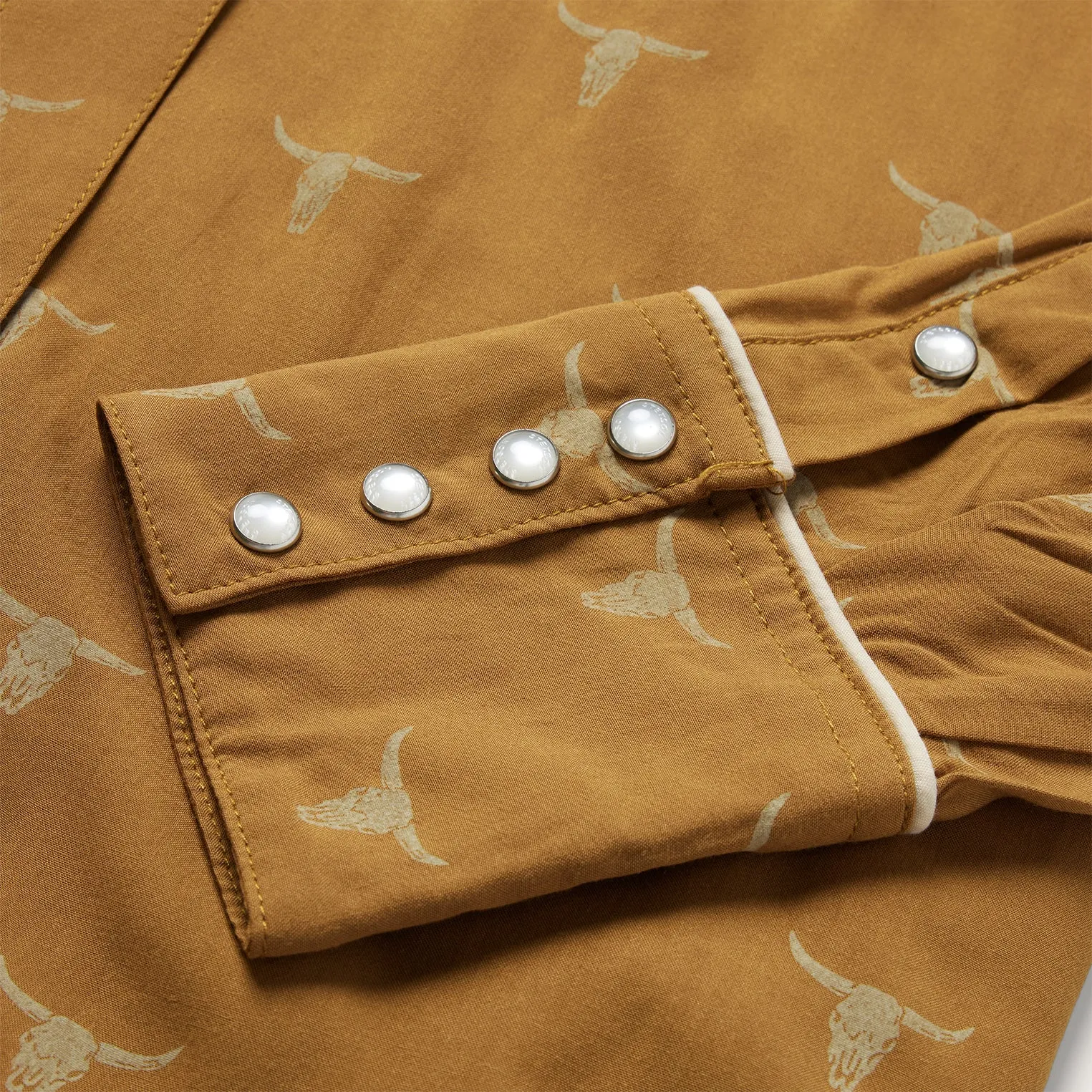 Mojave Longhorn Print Snap Western Shirt -STETSON