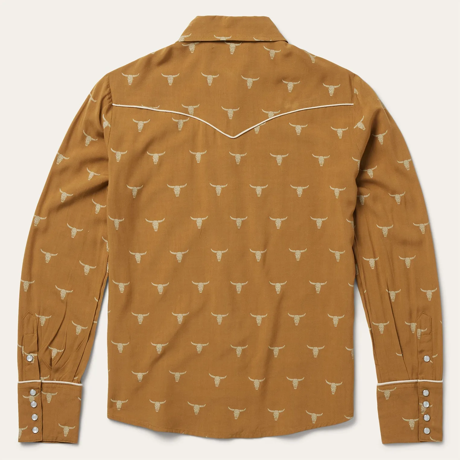 Mojave Longhorn Print Snap Western Shirt -STETSON