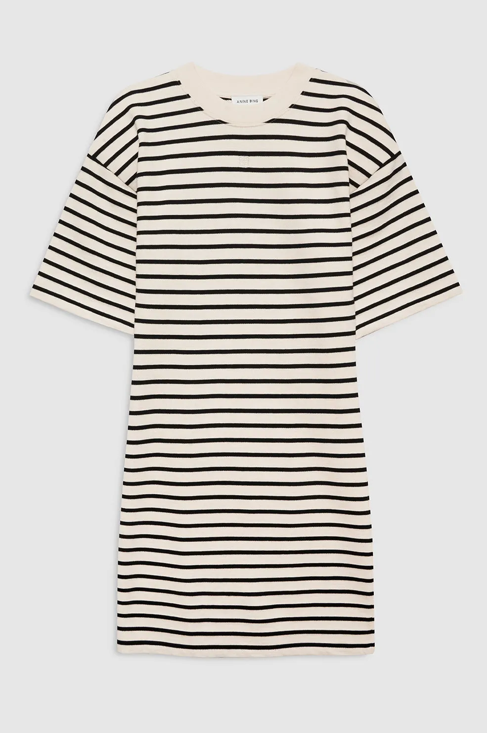 Mona Dress - Black Stripe French Terry -ANINE BING