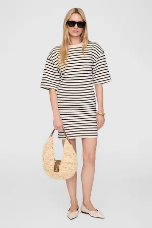 Mona Dress - Black Stripe French Terry -ANINE BING