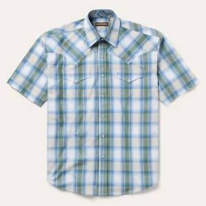Moss Plaid Short-Sleeve Western Shirt -STETSON
