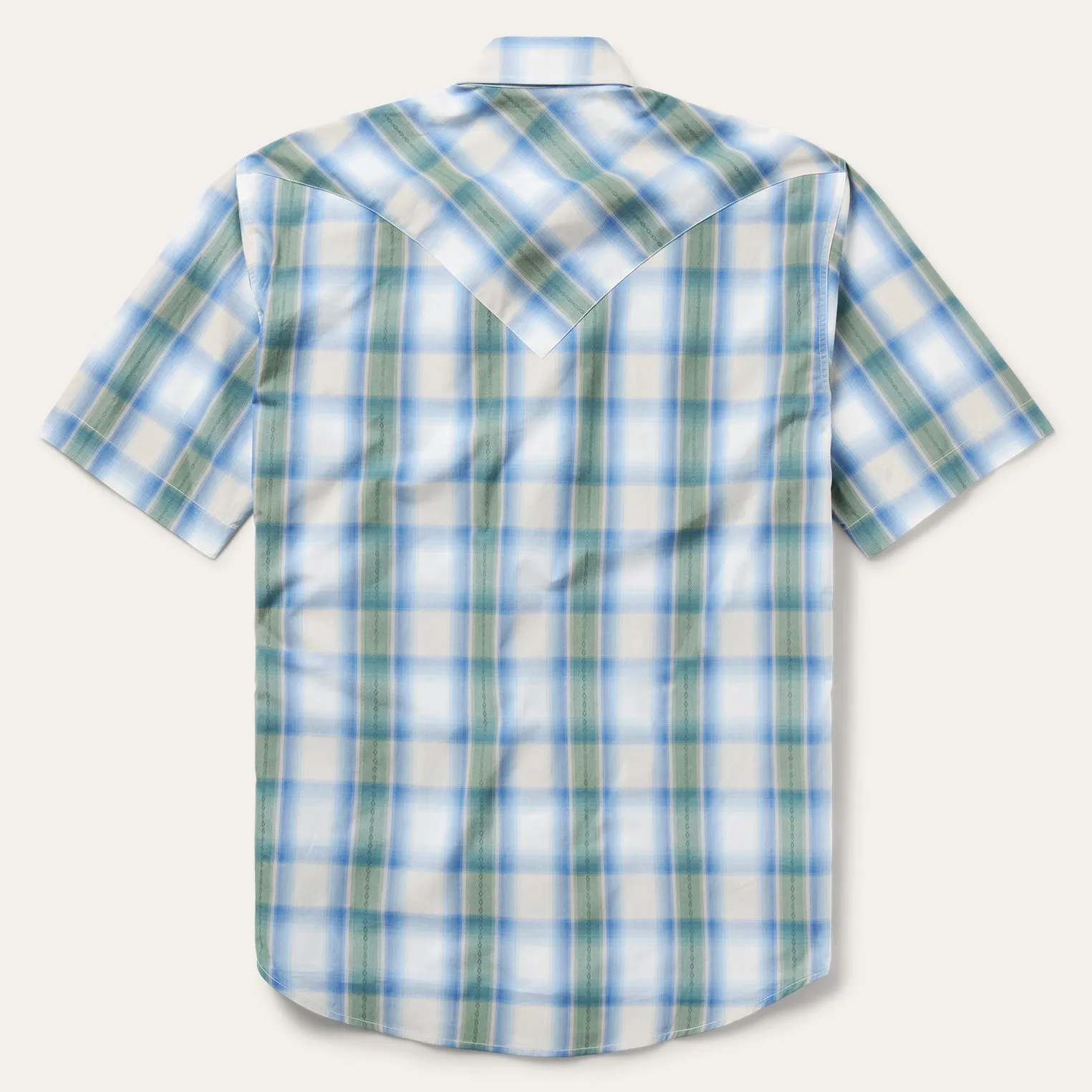 Moss Plaid Short-Sleeve Western Shirt -STETSON