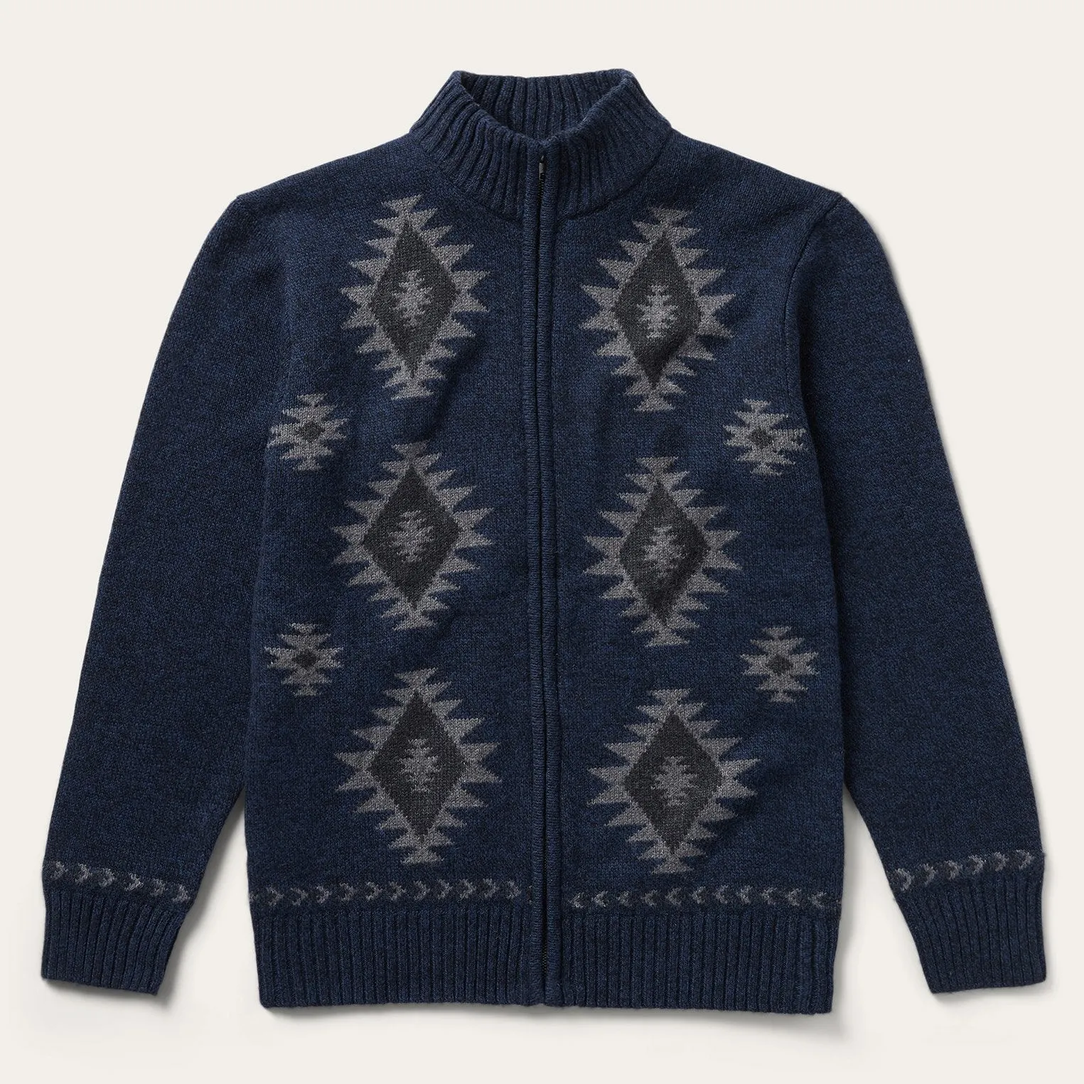 Navy Aztec Cardigan -STETSON