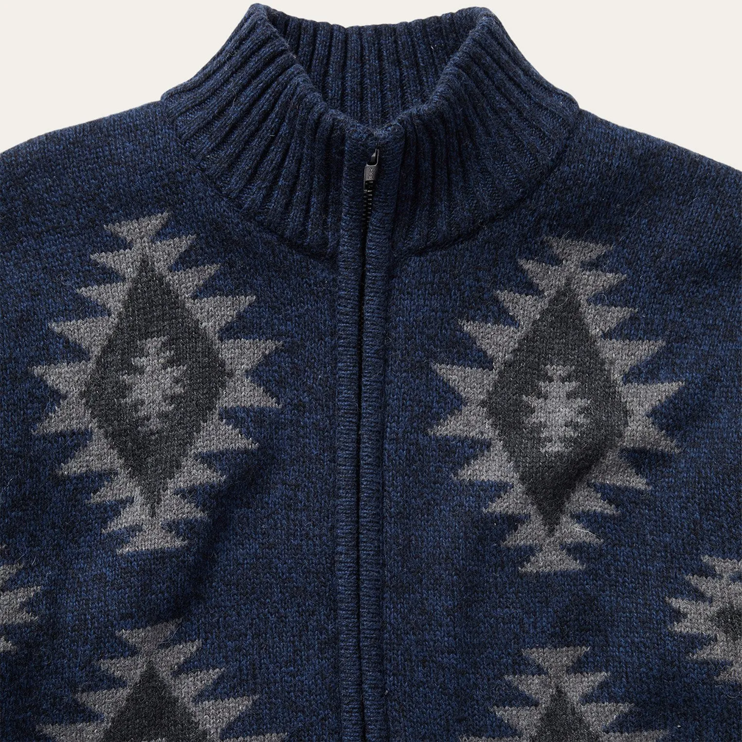 Navy Aztec Cardigan -STETSON