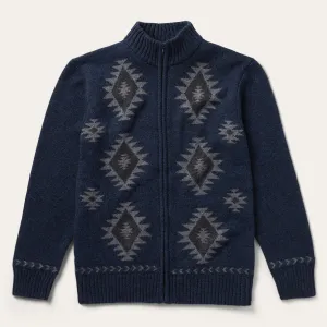 Navy Aztec Cardigan -STETSON