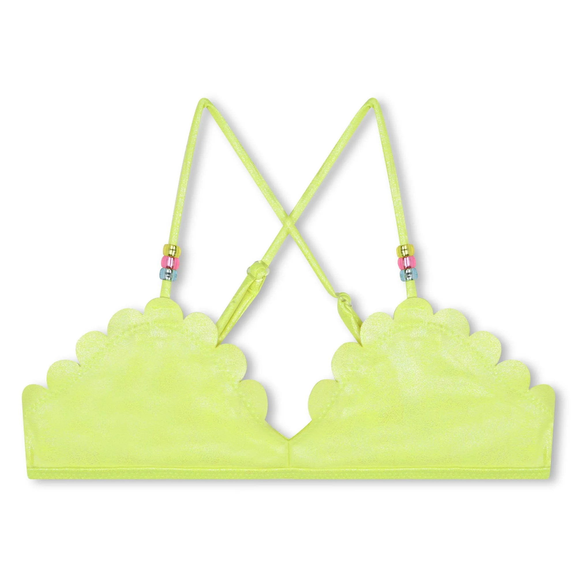 Neon Green Scalloped Bikini