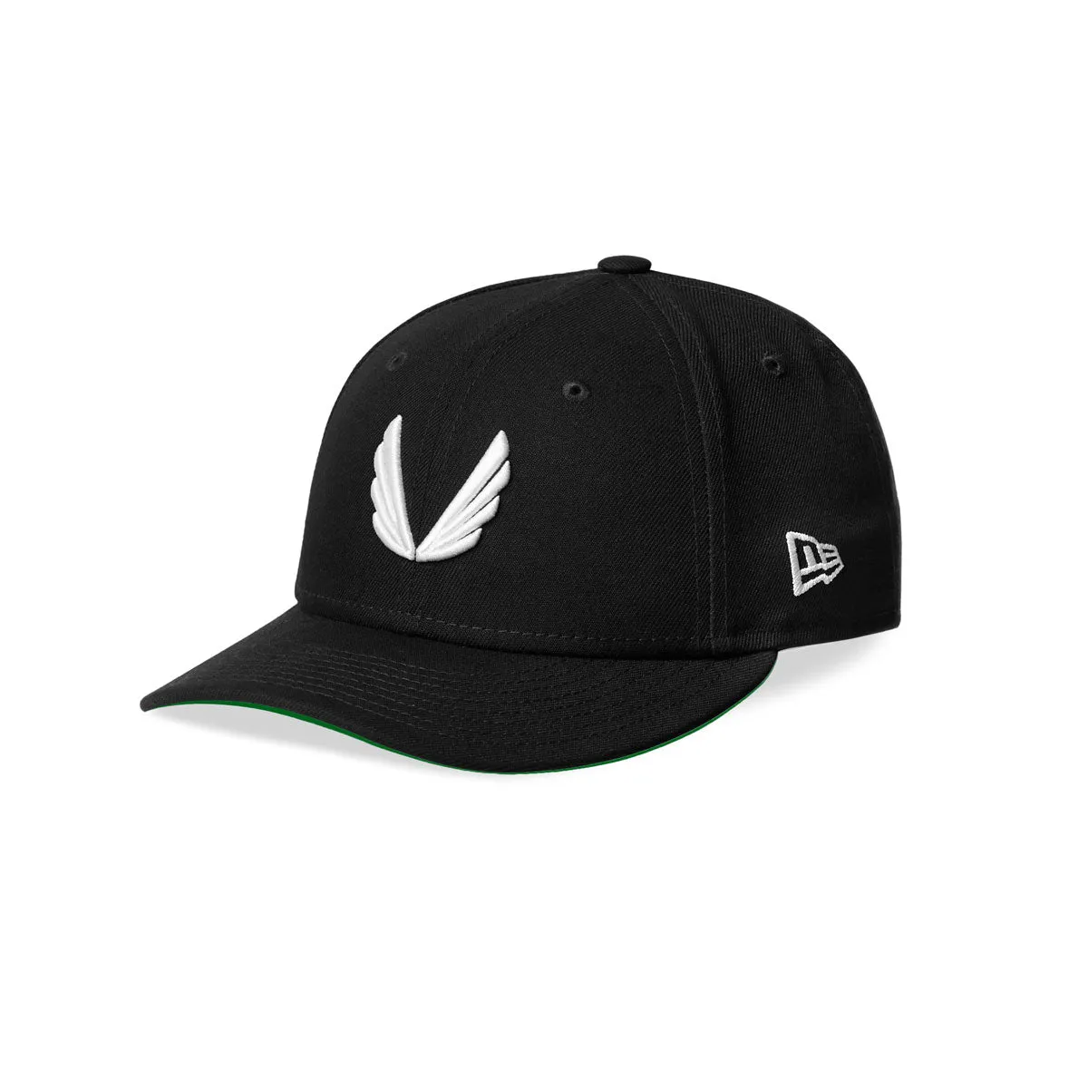 New Era 59Fifty Low Profile Hat - Black/White "Wings" ASRV