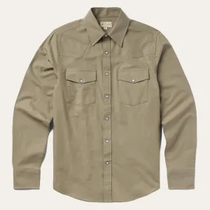 Olive Oxford Western Shirt -STETSON
