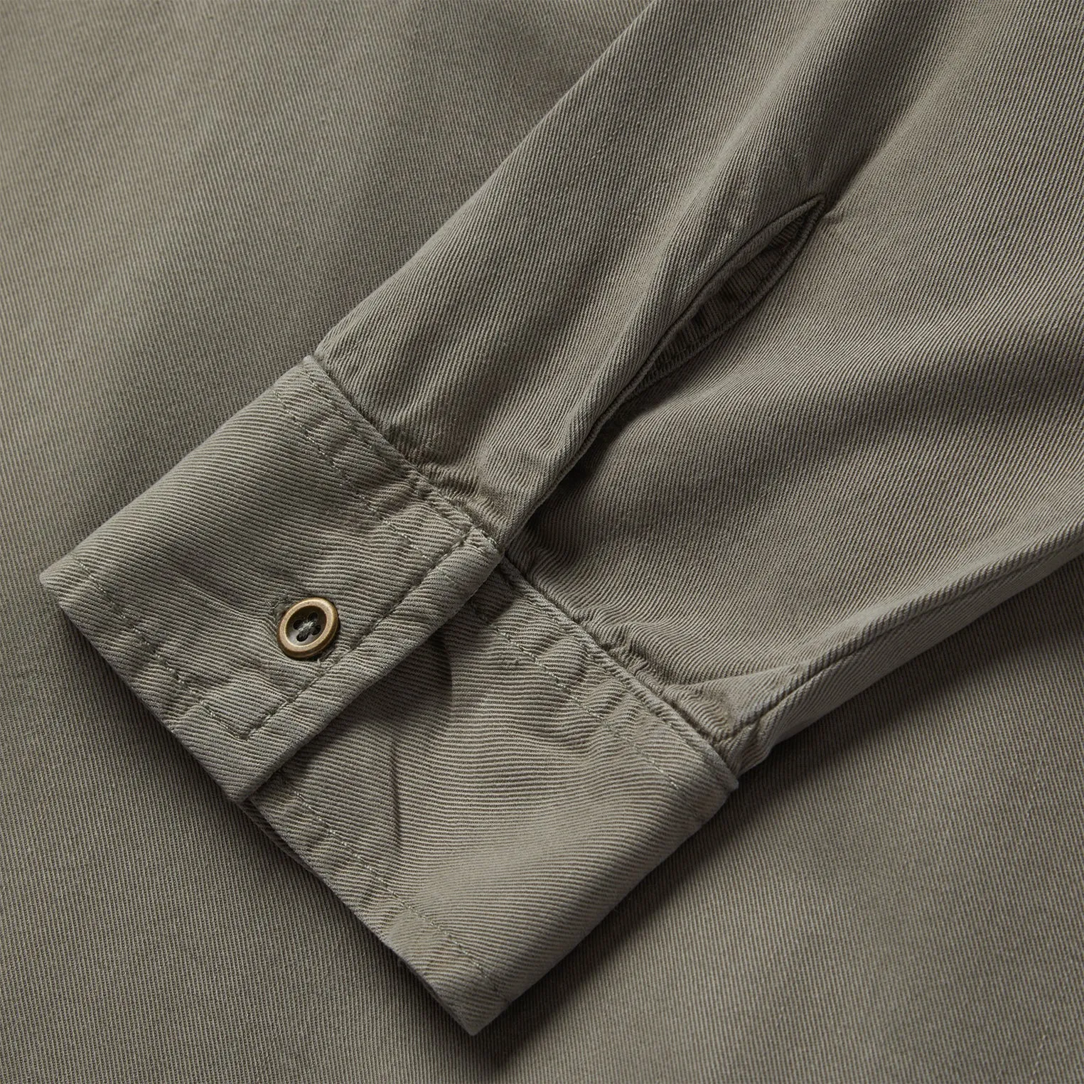 Olive Twill Peasant Blouse -STETSON