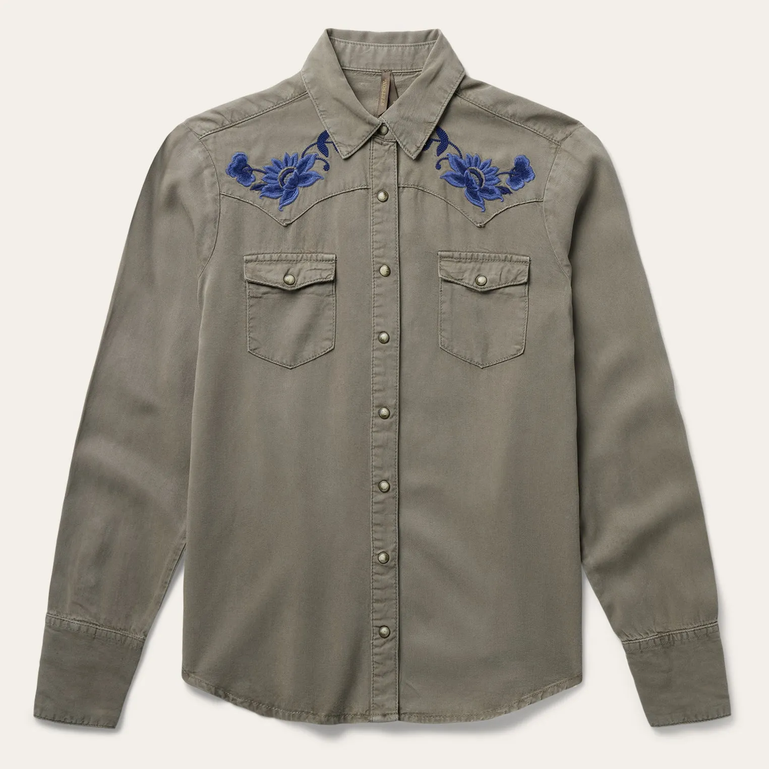 Olive Twill Western Shirt -STETSON
