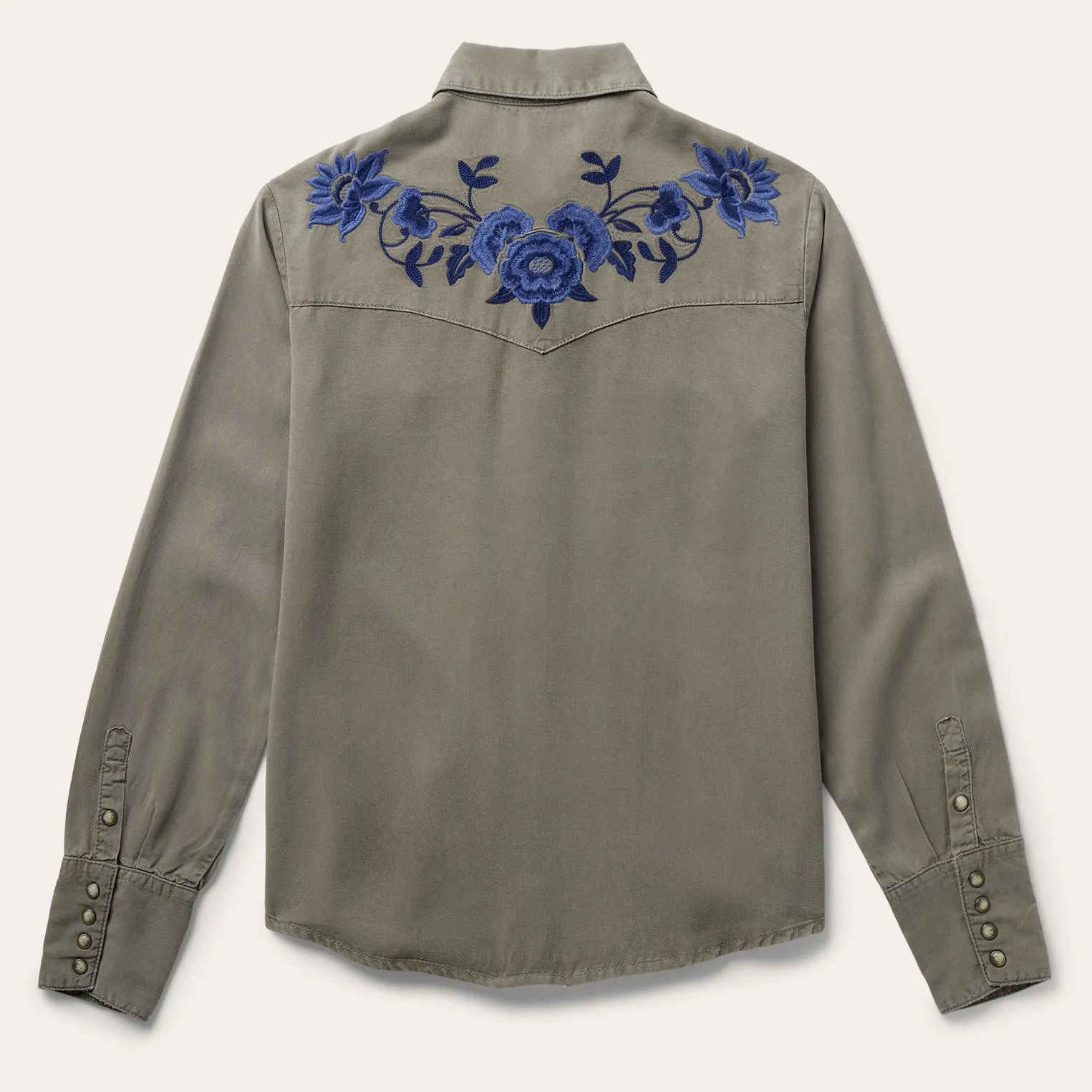 Olive Twill Western Shirt -STETSON