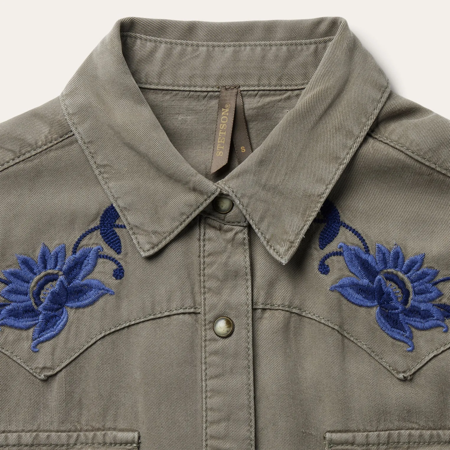 Olive Twill Western Shirt -STETSON