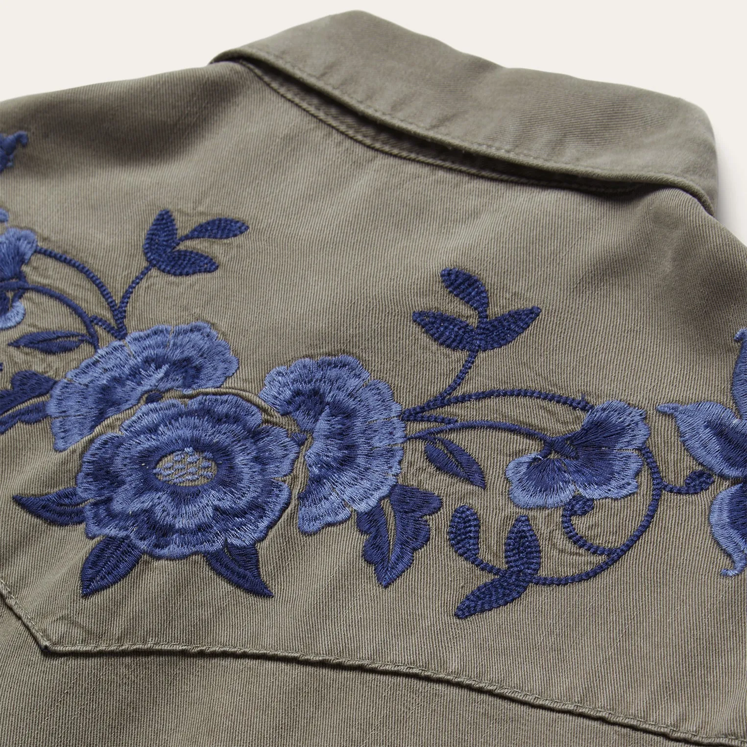 Olive Twill Western Shirt -STETSON