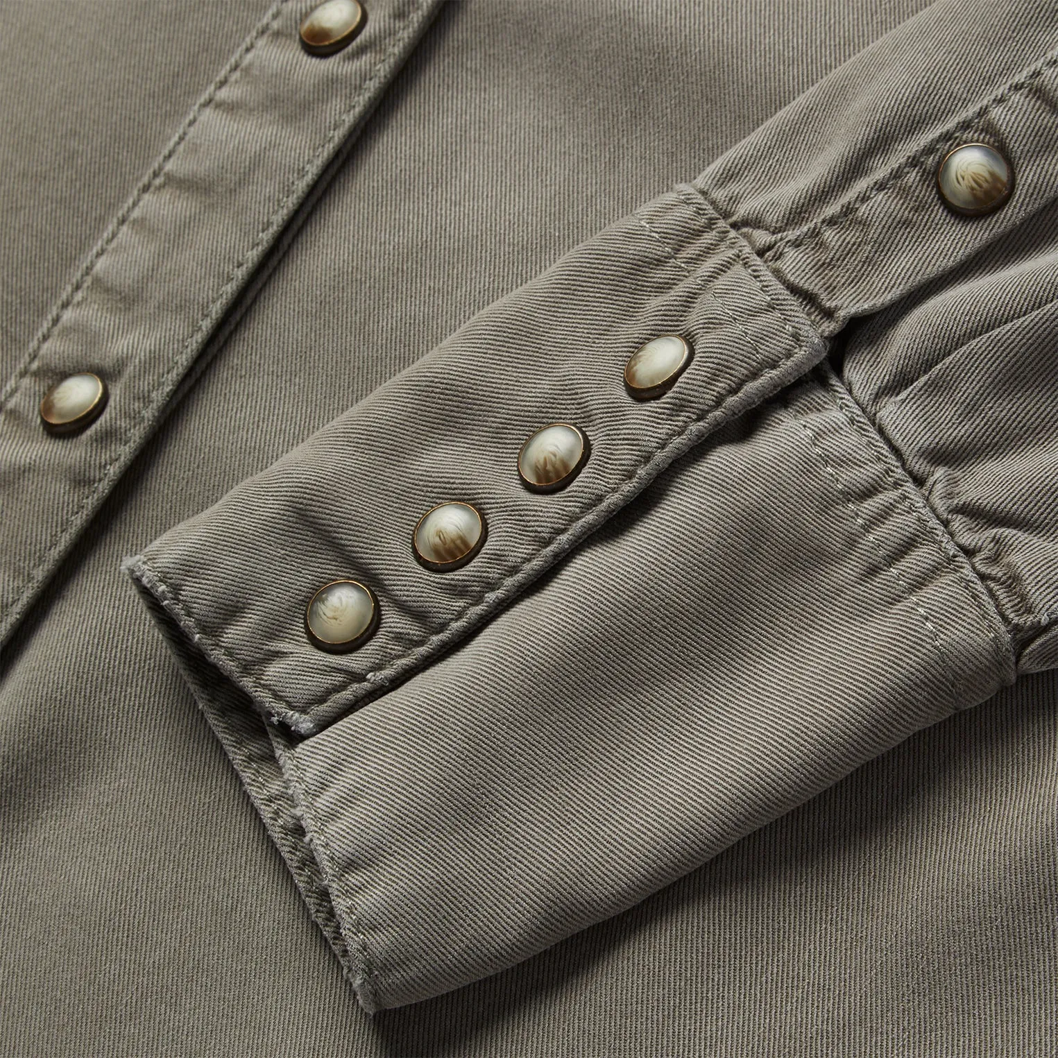 Olive Twill Western Shirt -STETSON