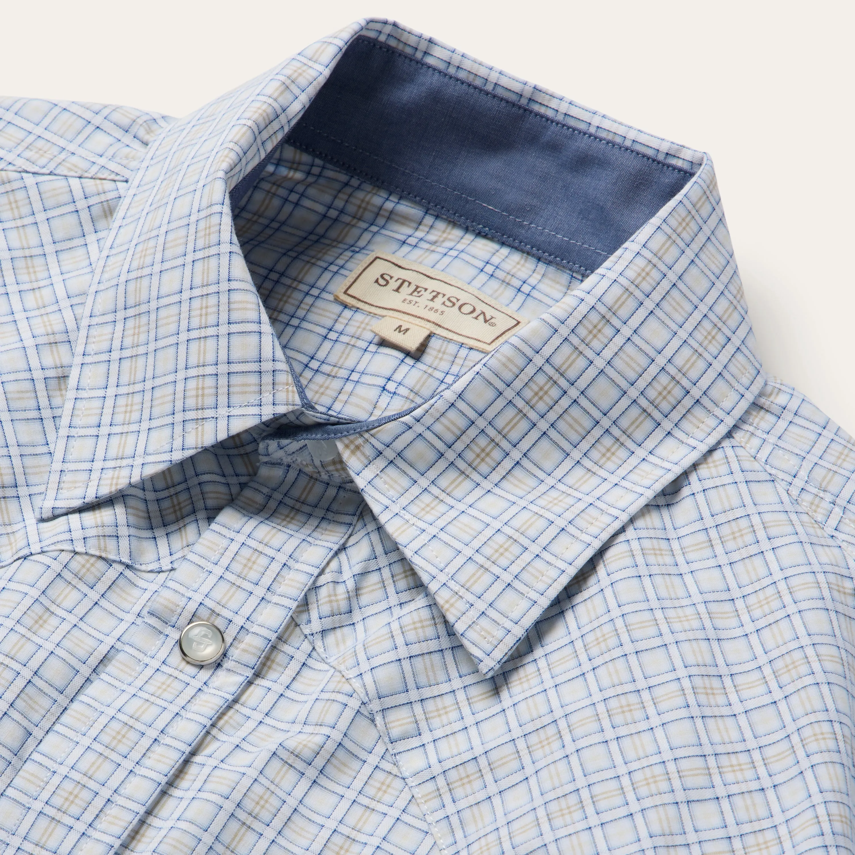 Ombre Plaid Check Western Shirt -STETSON