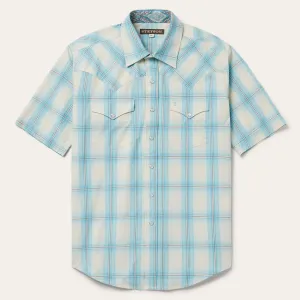 Ombre Plaid Short Sleeve Western Shirt -STETSON