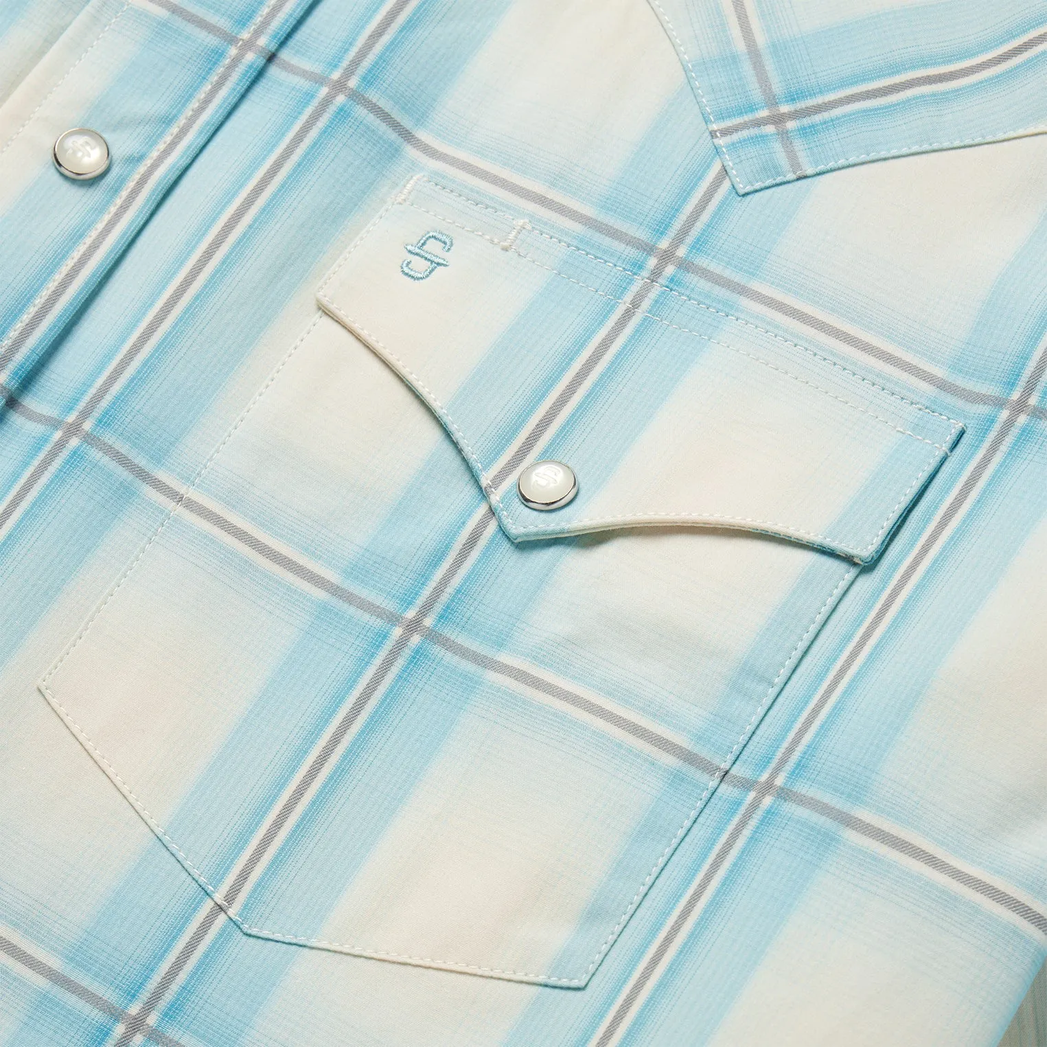 Ombre Plaid Short Sleeve Western Shirt -STETSON
